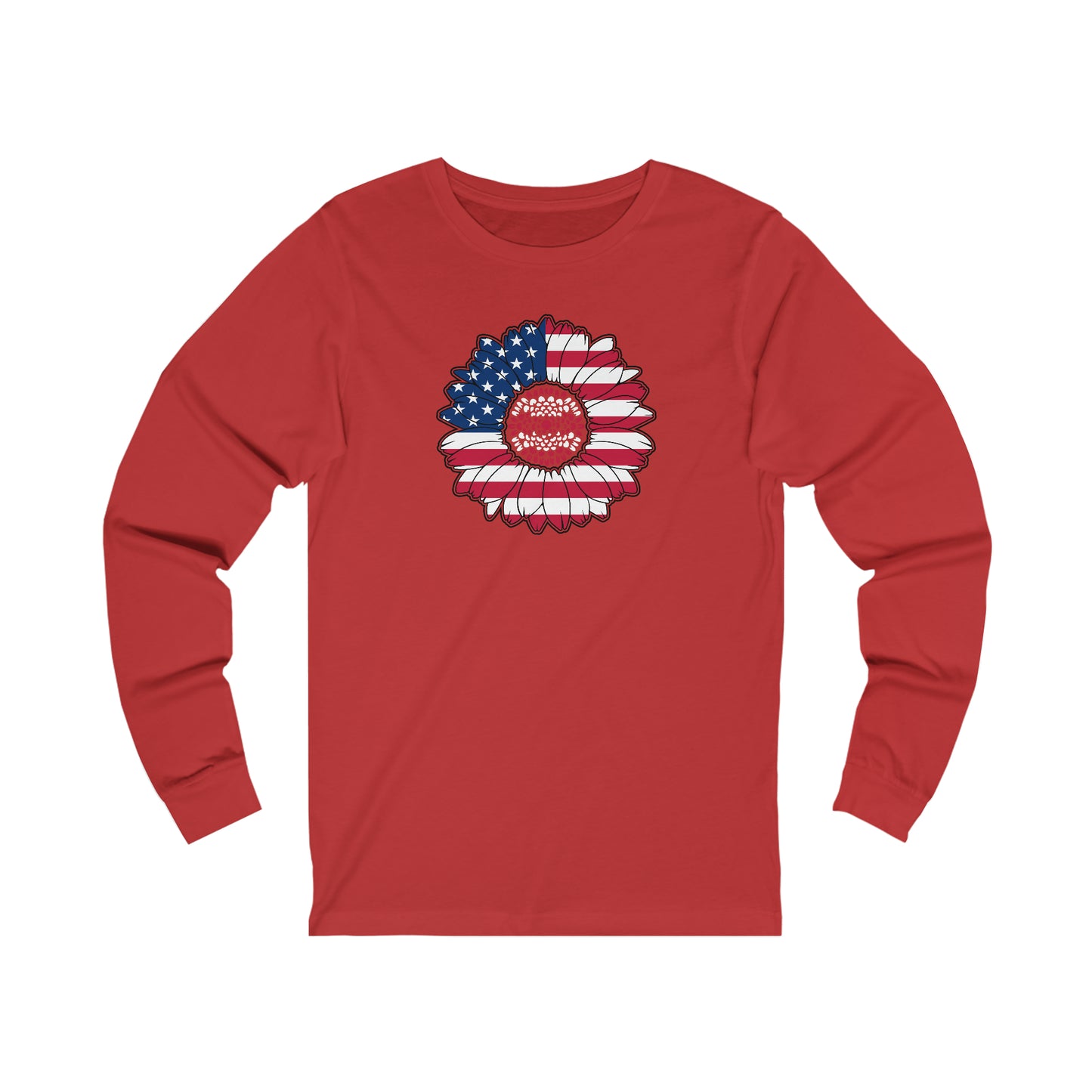 AMERICA FLOWER - UNISEX LONG SLEEVE